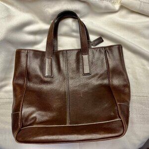 Vintage (2000) Large Coach Tote in supple Dark Brown - EUC